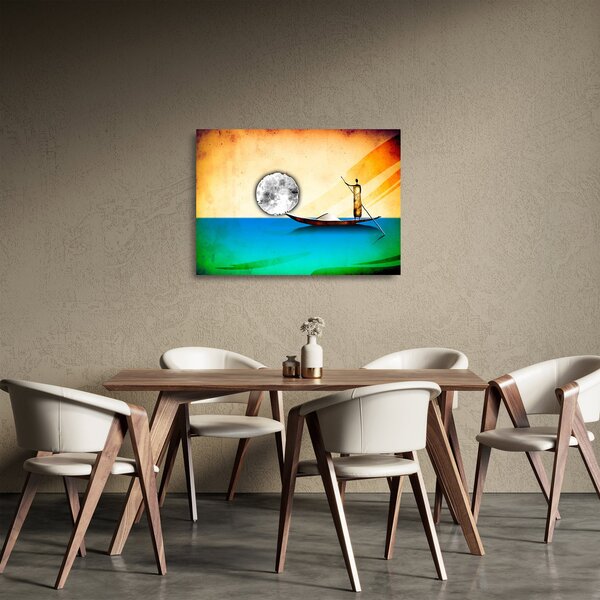 Festés - Ősi festészet (üvegen) (70x50 cm)