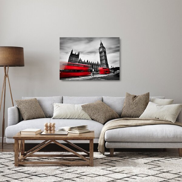 Kép - a Parlament londoni házai (üvegen) (70x50 cm)