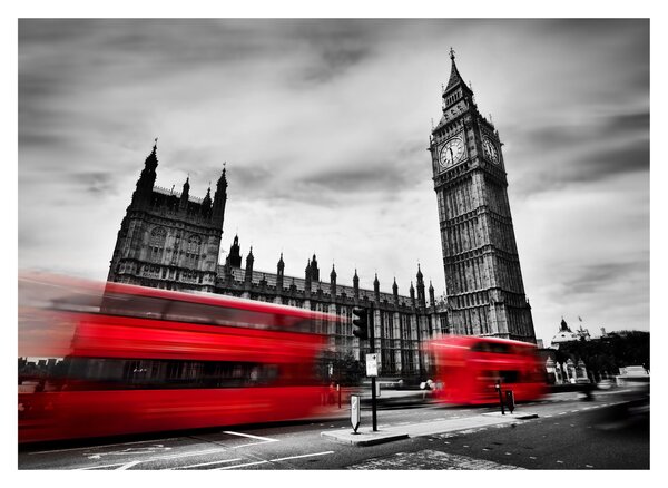 Kép - a Parlament londoni házai (üvegen) (70x50 cm)