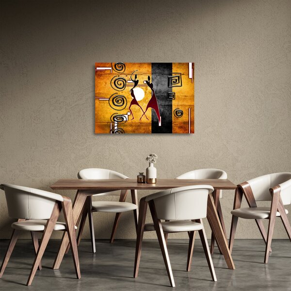 Kép - Ősi festészet (üvegen) (70x50 cm)