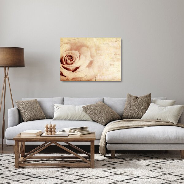 Kép - Rózsa virág szerelmeseknek (üvegen) (70x50 cm)