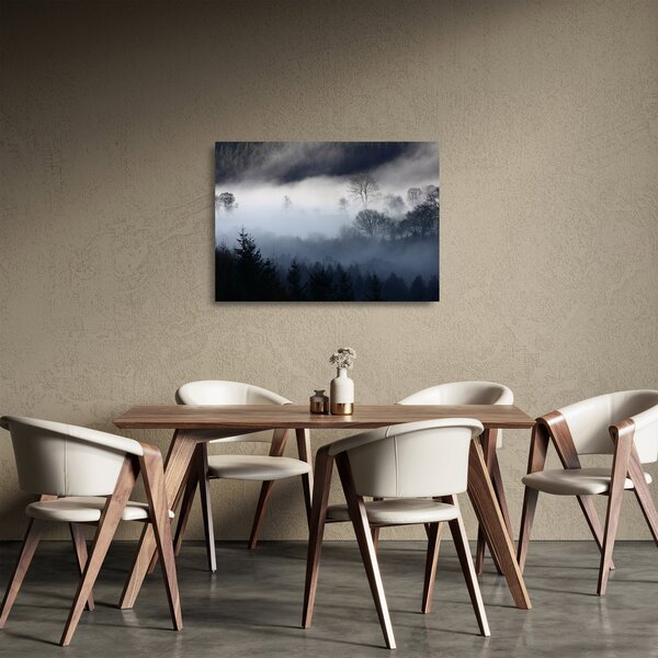 A köd képe az erdő felett (üvegen) (70x50 cm)