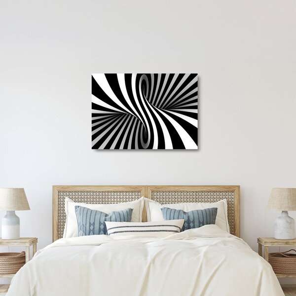 Absztrakt kép zebra csíkokkal (üvegen) (70x50 cm)