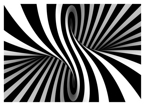 Absztrakt kép zebra csíkokkal (üvegen) (70x50 cm)