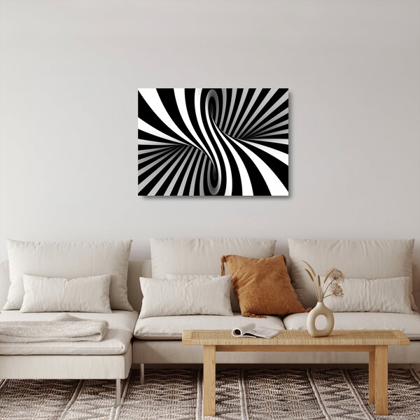 Absztrakt kép zebra csíkokkal (üvegen) (70x50 cm)
