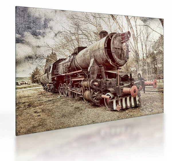 A mozdony történelmi képe (üvegen) (70x50 cm)