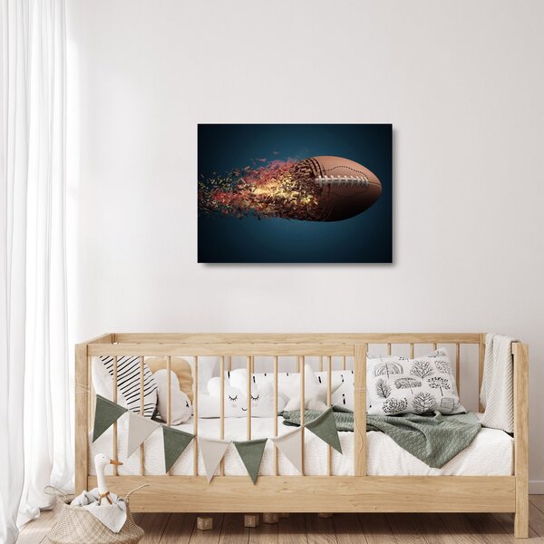 Kép - Rögbi labda akcióban (üvegen) (70x50 cm)