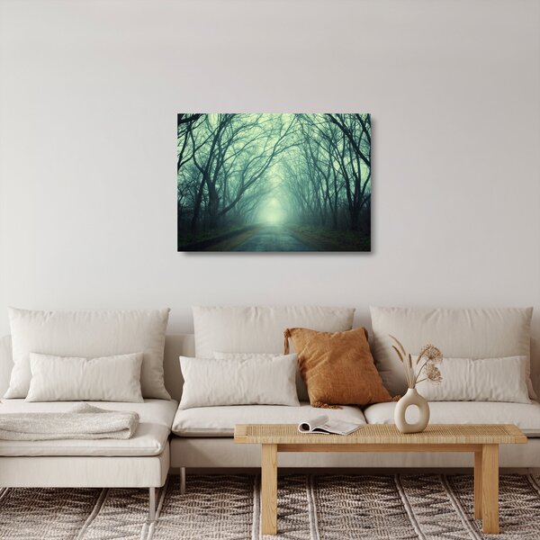 Kép - út a fasorban (üvegen) (70x50 cm)