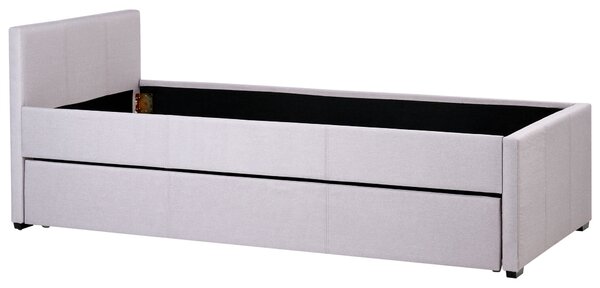 Kihúzható heverő MARMANDE 90 x 200 cm Világosszürke