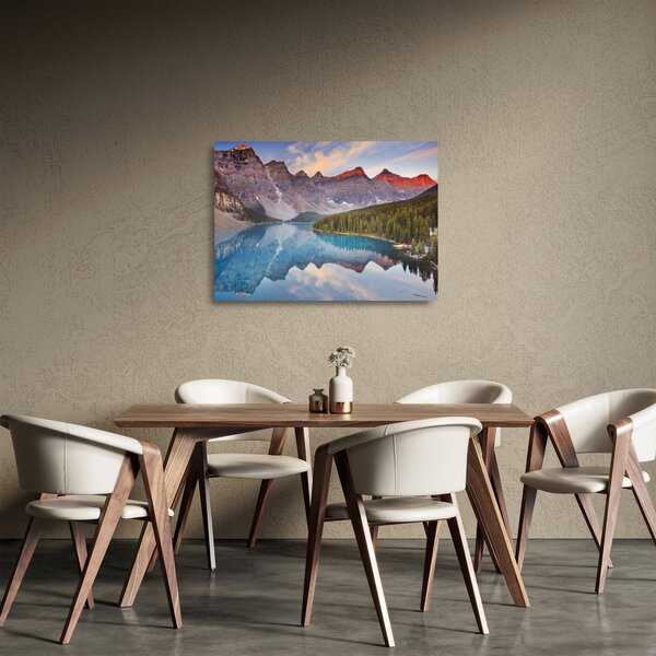 Kép - kanadai hegyi táj (üvegen) (70x50 cm)