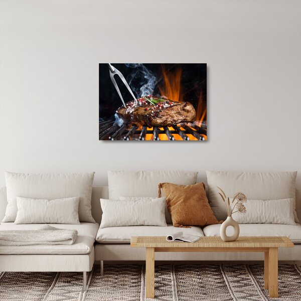Egy sült steak képe (üvegen) (70x50 cm)