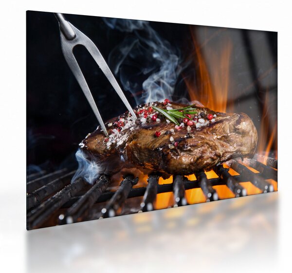 Egy sült steak képe (üvegen) (70x50 cm)