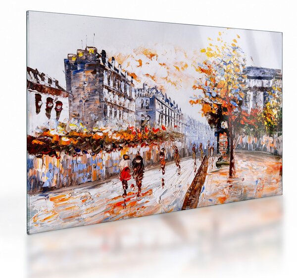 Kép - Városi élet (üvegen) (70x50 cm)