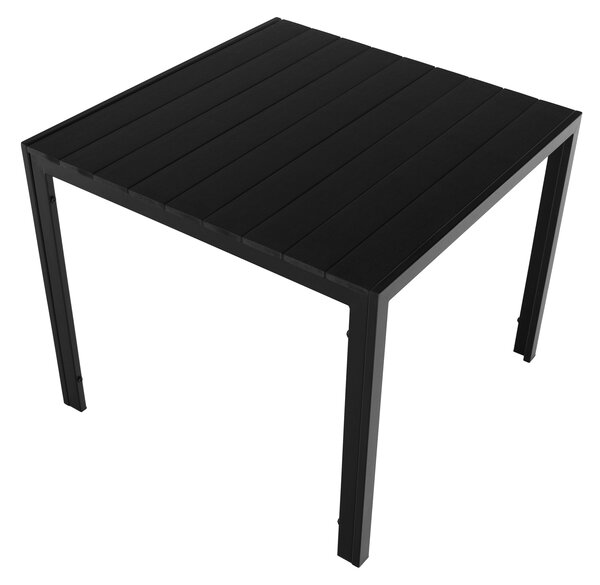 KONDELA Kerti asztal, 90 cm, fekete, ABELO