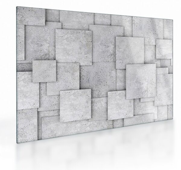 Kép - Betoncsempék absztrakciója (üvegen) (70x50 cm)