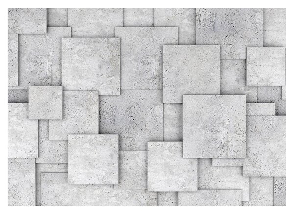 Kép - Betoncsempék absztrakciója (üvegen) (70x50 cm)