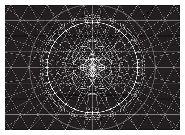 Kép - Óra absztrakciója (üvegen) (70x50 cm)