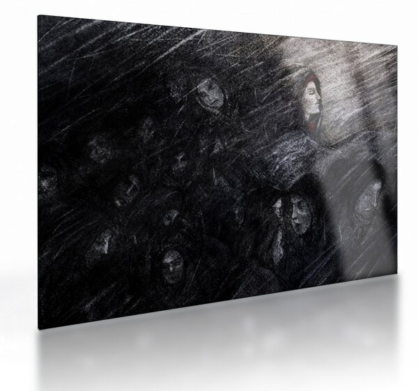 Kép - Szomorúság és lemondás (üvegen) (70x50 cm)