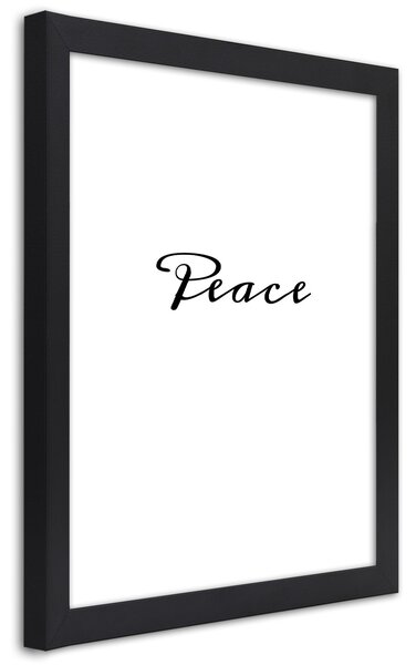 Poszter a keretben Béke, béke, béke A keret színe: Fekete, Méretek: 30 x 45 cm