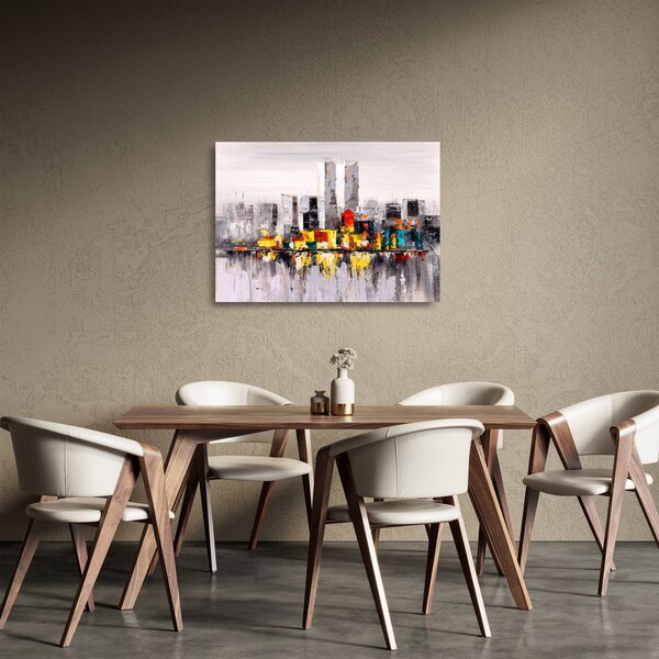 Kép - A nagyváros festménye (üvegen) (70x50 cm)