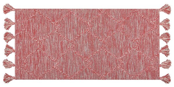 Piros Pamutszőnyeg 80 x 150 cm NIGDE