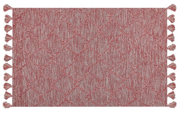 Piros Pamutszőnyeg 140 x 200 cm NIGDE