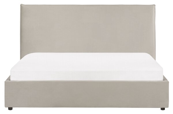 Ágyneműtartós ágy LAVAUR Bársony Tópszín 160 x 200 cm