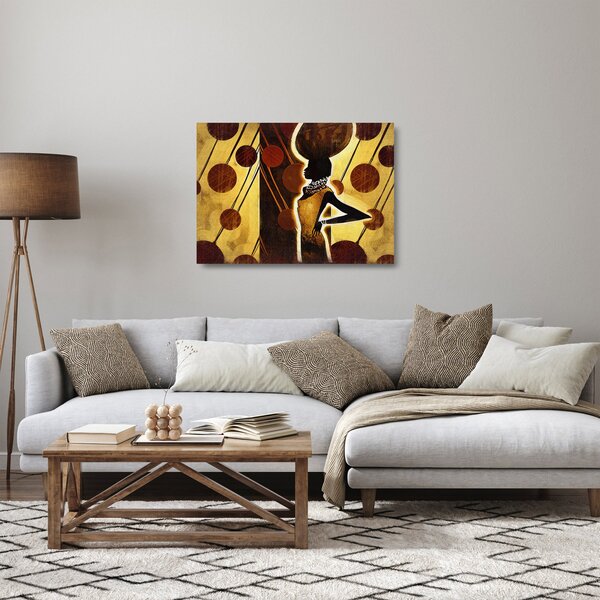 Egy ősi művészeti festmény képe (üvegen) (70x50 cm)
