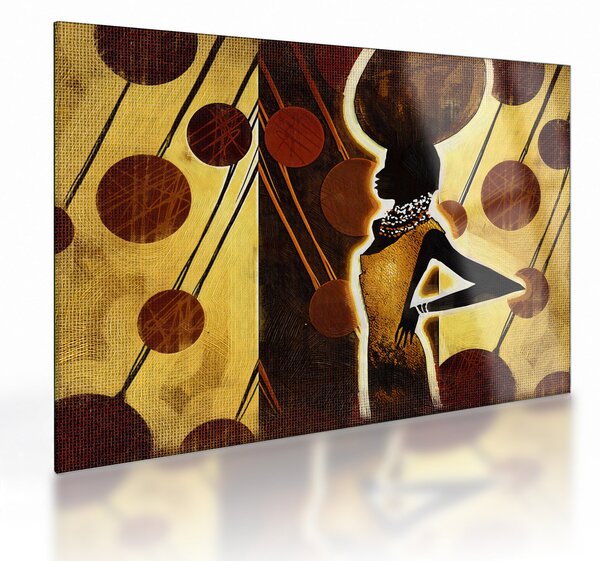 Egy ősi művészeti festmény képe (üvegen) (70x50 cm)