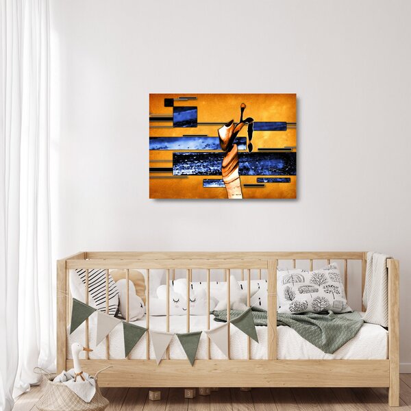 Egy absztrakt festmény képe (üvegen) (70x50 cm)