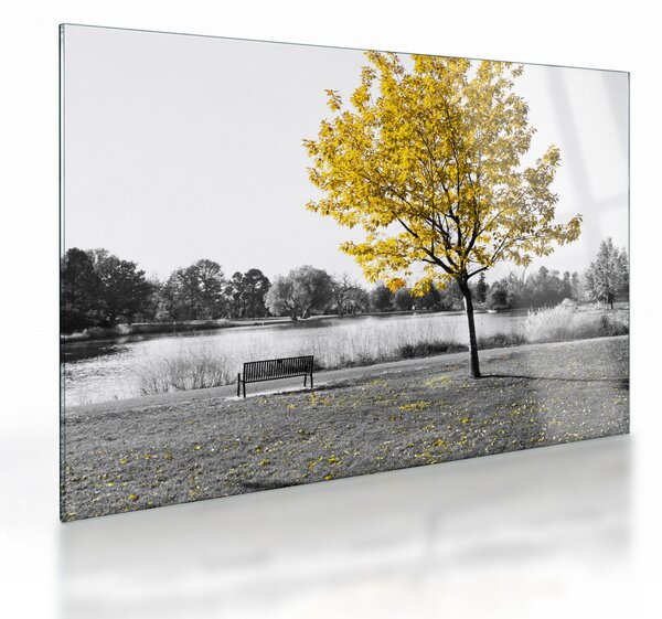 Kép - Pihenés a parkban (üvegen) (70x50 cm)