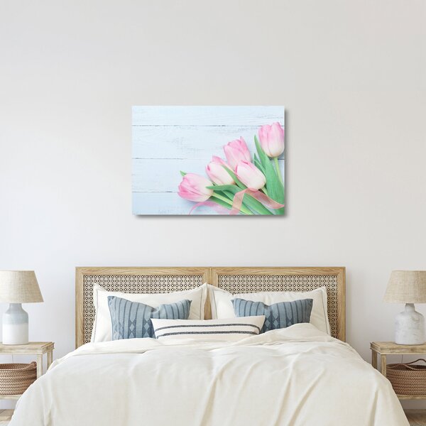 Kép - tulipán csokor (üvegen) (70x50 cm)