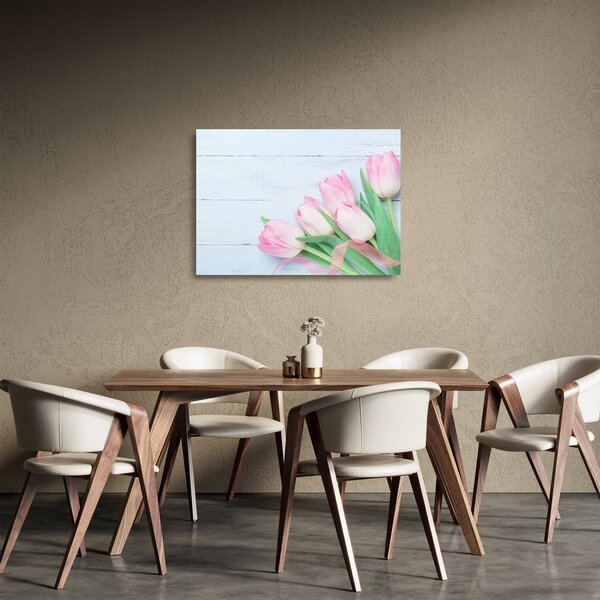 Kép - tulipán csokor (üvegen) (70x50 cm)