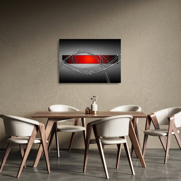 Absztrakt kép (üvegen) (70x50 cm)