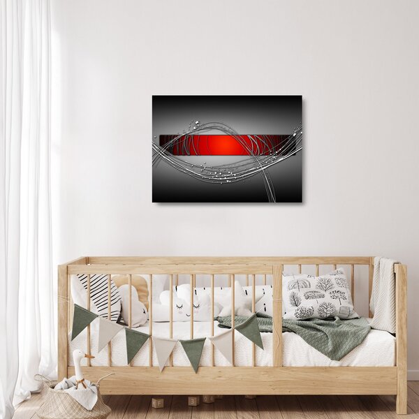 Absztrakt kép (üvegen) (70x50 cm)