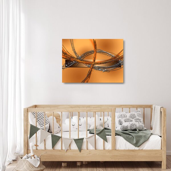 Absztrakt kép (üvegen) (70x50 cm)