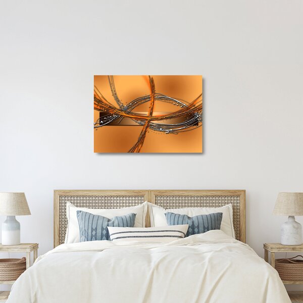 Absztrakt kép (üvegen) (70x50 cm)