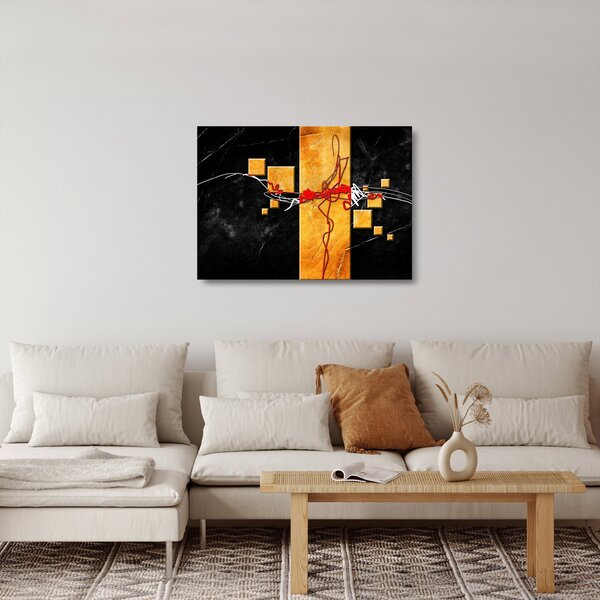 Absztrakt kép - Táncosok (üvegen) (70x50 cm)