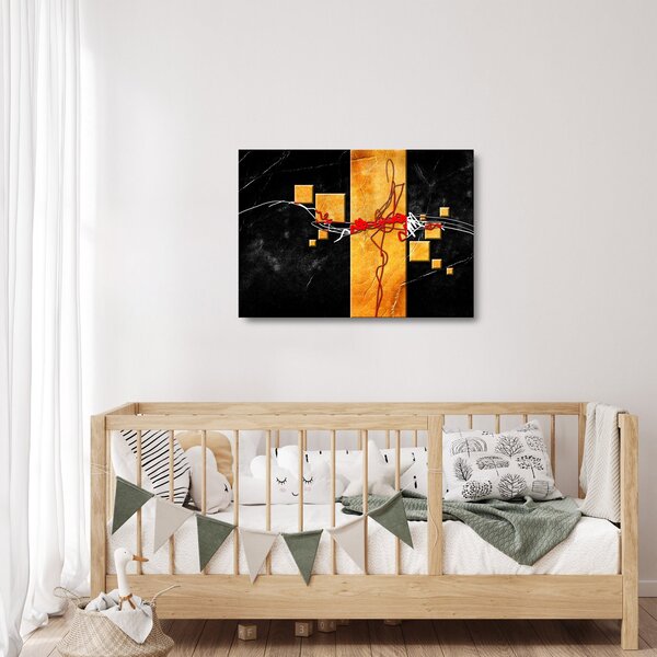 Absztrakt kép - Táncosok (üvegen) (70x50 cm)