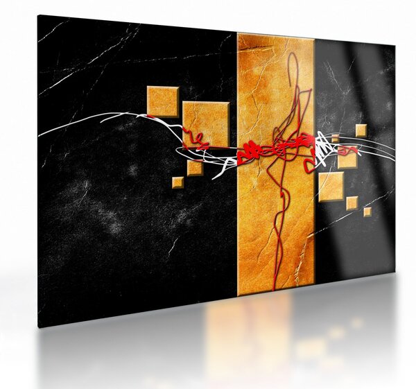 Absztrakt kép - Táncosok (üvegen) (70x50 cm)
