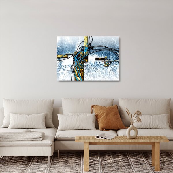 Absztrakt kép (üvegen) (70x50 cm)