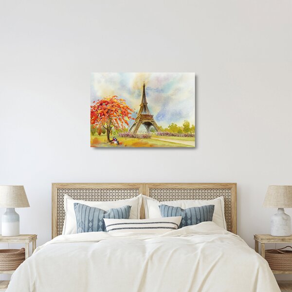 Festett kép az Eiffel-torony (üvegen) (70x50 cm)
