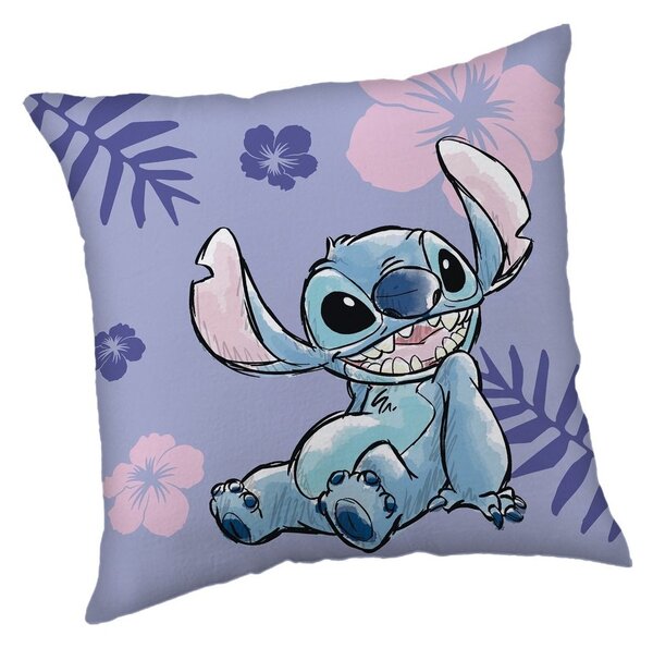 Jerry Fabrics Mintás gyerek párna - Lilo a Stitch - lila | 40 x 40 cm