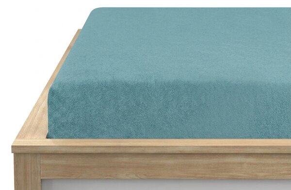 Frottír gumis lepedő MOLTON kékeszöld 90 x 200 cm
