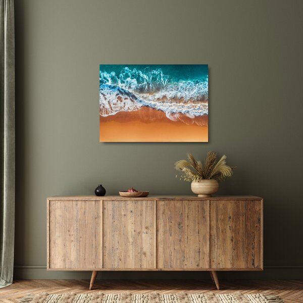 Tengerpart képe (üvegen) (70x50 cm)