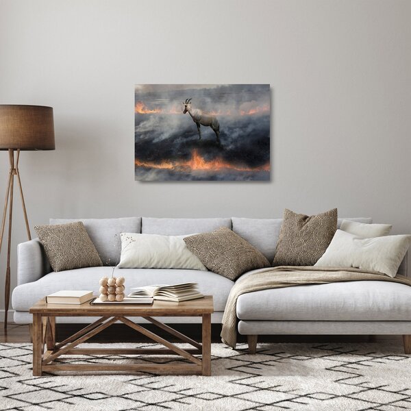 Zerge a tűzben képe (üvegen) (70x50 cm)