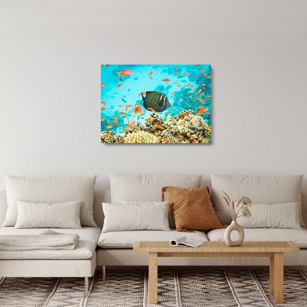 A víz alatti világ képe (üvegen) (70x50 cm)