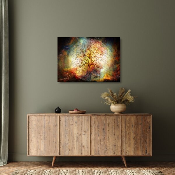 Absztrakt kép fáról (üvegen) (70x50 cm)