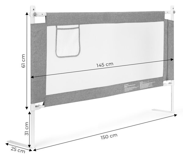 Bizonsági rács védőkorlát 150 cm
