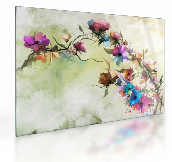 Kép - Virág festménye (üvegen) (70x50 cm)